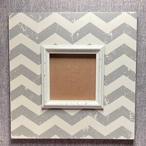 Gray and White Chevron Picture Frame from Hobby Lobby - 12"x12"